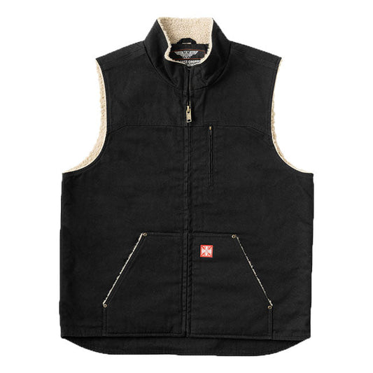 WCC Sherpa Lined Canvas Workvest black