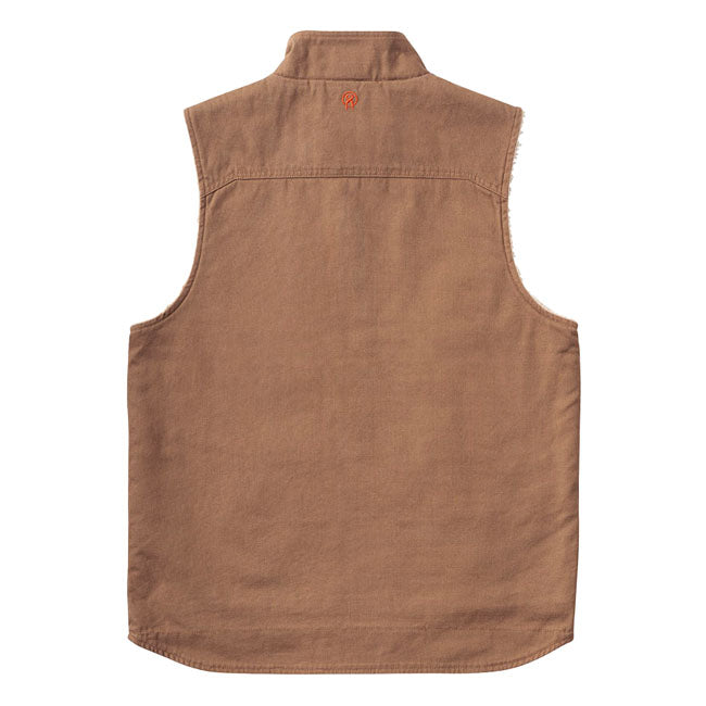 WCC Sherpa Lined Canvas Workvest brown