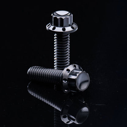 Arlen Ness,  Titanium 12-Point Hardware Kit, Side Cover, Bla