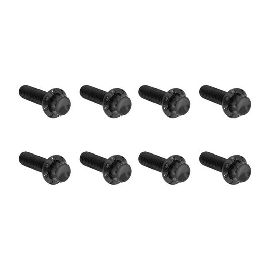 Arlen Ness, Titanium 12-Point Hardware Kit, Trap Door, Black