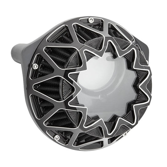 Arlen Ness, Crossfire Air Cleaner, Black Conrast
