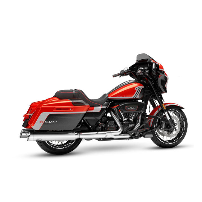 Track Series, 2-2 slip-on mufflers. Chrome. Slash Cut