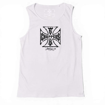 WCC Worn Cross tanktop white