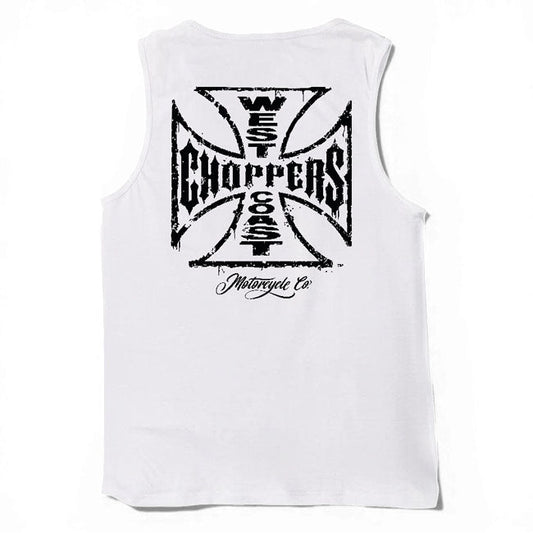 WCC Worn Cross tanktop white