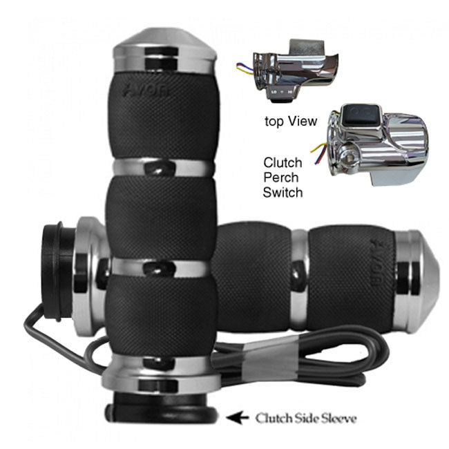 Avon, Heated Air Cushion Grips, Chrome e- Throttle