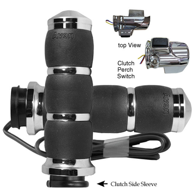 Avon, Heated Velvet Air Cushion Grips, Chrome e- Throttle