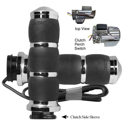 Avon, Heated Velvet Air Cushion Grips, Chrome e- Throttle
