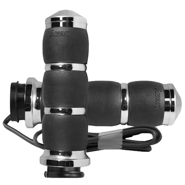 Avon, Heated Velvet Air Cushion Grips, Chrome e- Throttle