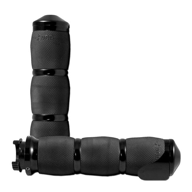 Avon MT Air Cushion grips black anodized, throttle assist