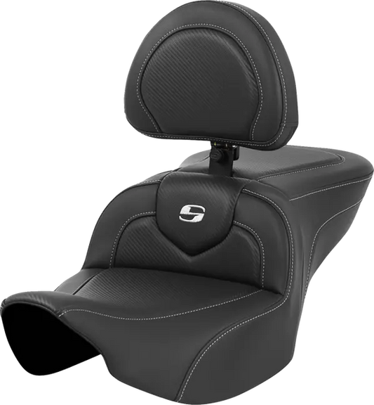 Saddlemen Road Sofa Carbon Fiber with Backrest - M8 Touring (New Gen)