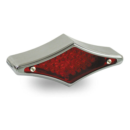 Flat-lens diamond LED taillight