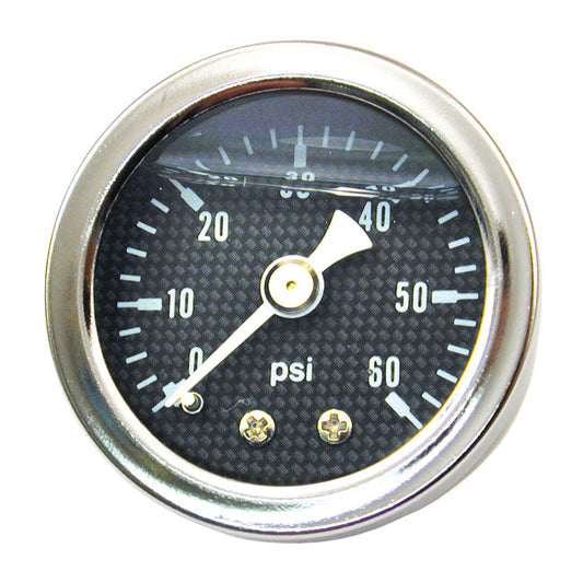 Oil pressure gauge, ''Carbon Face''. 0-100 PSI