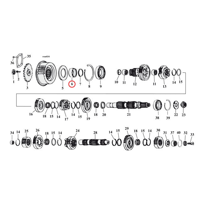 JIMS spacer, transmission pulley