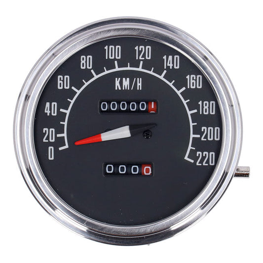 FL speedometer, ''74-84 face'', black. 1:1 kmh