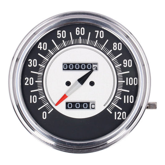 FL speedometer, ''68-72 face'', black/silver. 2:1 mph