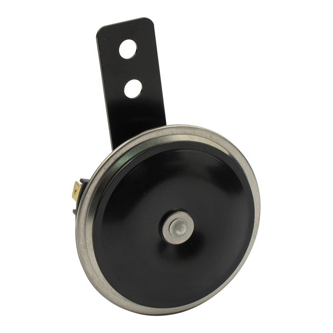 Custom disc horn. round 72mm. low tone. Chrome / black