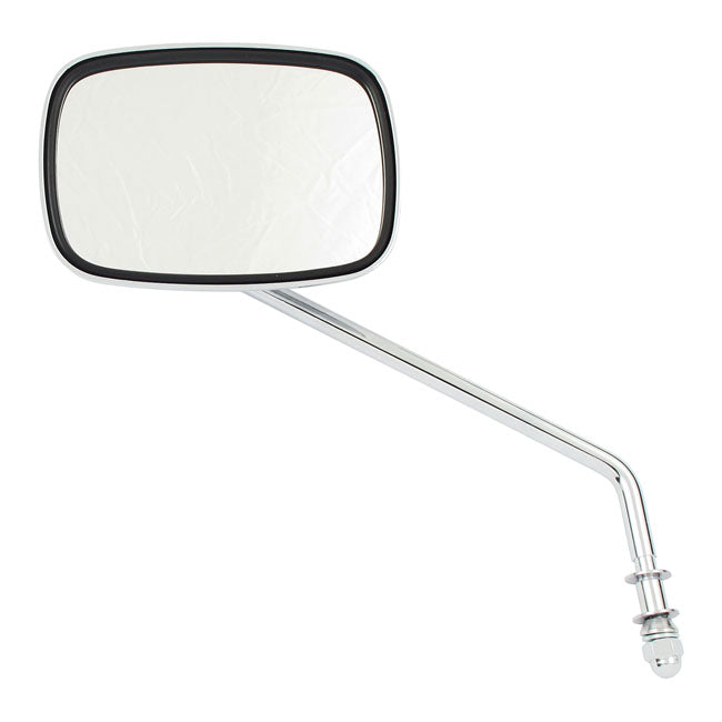 Late OEM style mirror, long stem, left side
