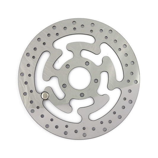 Brake rotor, left front. Polished stainless