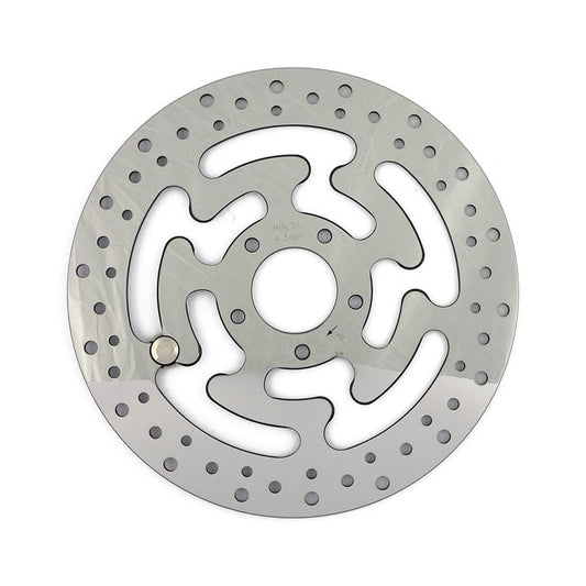 Brake rotor, right front. Polished stainless