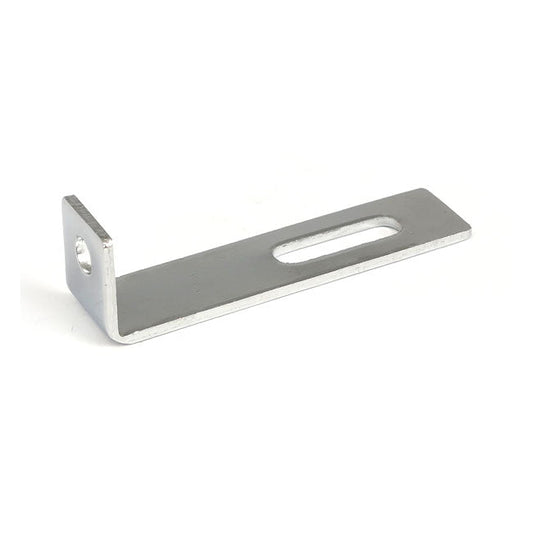 Universal exhaust mount l-bracket. 3-3/4" long, 2 holes