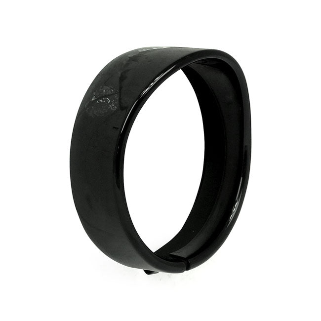Recessed trim ring with visor. 5-3/4" headlamp. Gloss black