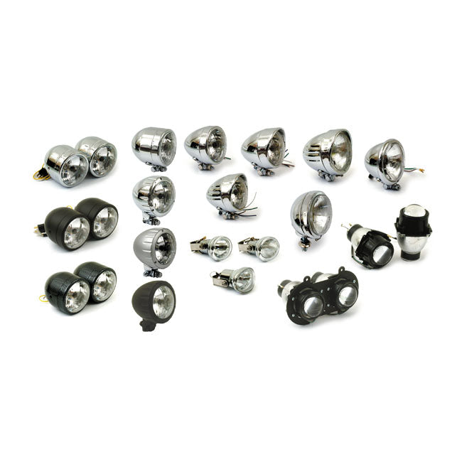 Dual 4" H4 headlamp assembly