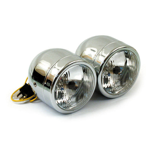 Dual 4" H4 headlamp assembly