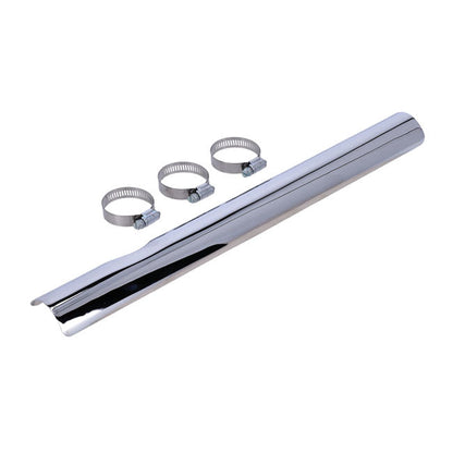 Paughco, Heatshield front-low notched. Chrome