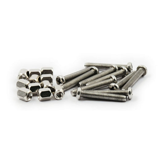 Trim ring screw kit, for Bates style headlamps. Chrome