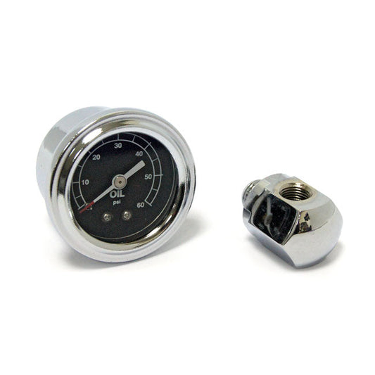Oil pressure gauge kit rocker box, 0-60 PSI