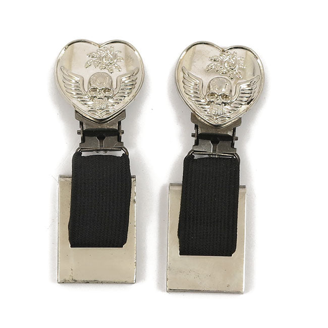 Ryder Front clips Heart/Skull