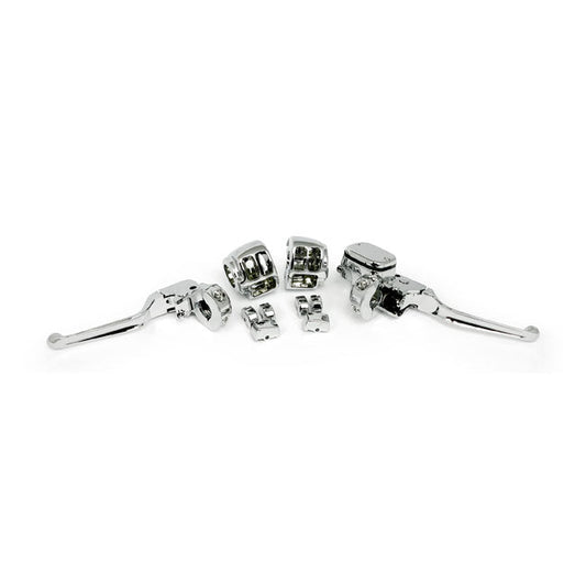 Handlebar control kit chrome 9/16" bore