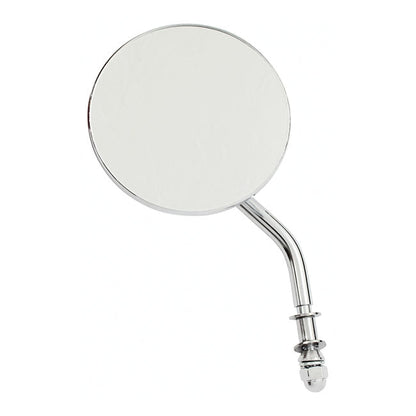 Steel 3" round mirror. Chrome, short stem