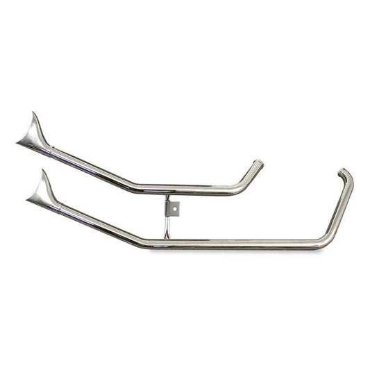 Paughco, Upswept Fishtail exhaust. Chrome