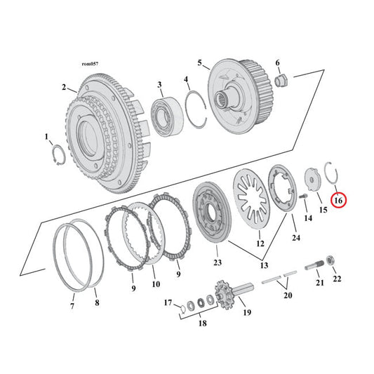 Retaining ring, clutch adjuster plate