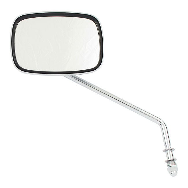 Late OEM style mirror, long stem, right side