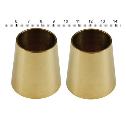 Paughco, handlebar grip cones for internal throttle. Brass