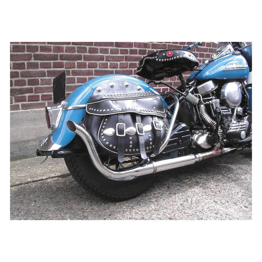 Paughco, High sweep muffler. Left side
