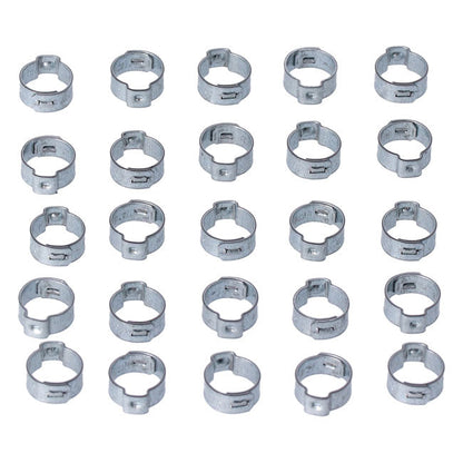 Crimp hose clamp, 19/32 (14.99mm) ID. Zinc