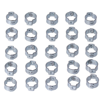 Crimp hose clamp, 1/2 (12.70mm) ID. Zinc