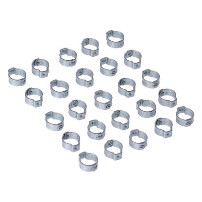 Crimp hose clamp, 1/2 (12.70mm) ID. Zinc