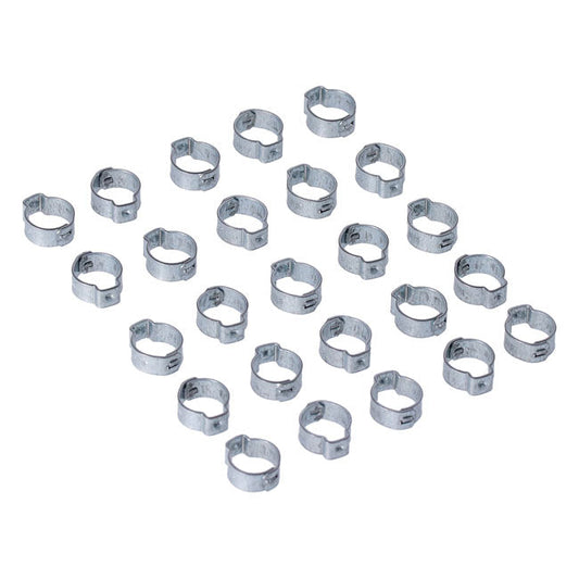 Crimp hose clamp, 1/2 (12.70mm) ID. Zinc
