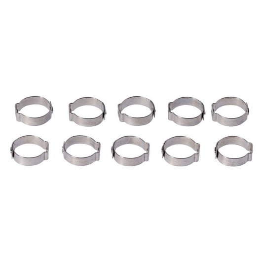 Crimp hose clamp, 3/4 (19.05mm) ID. Stainless