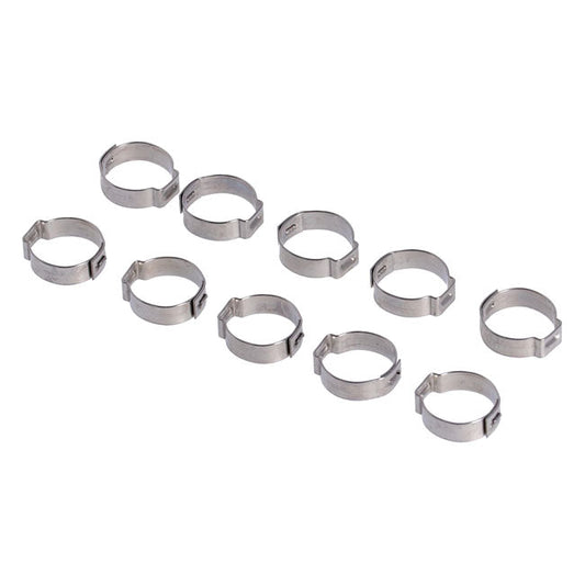 Crimp hose clamp, 3/4 (19.05mm) ID. Stainless