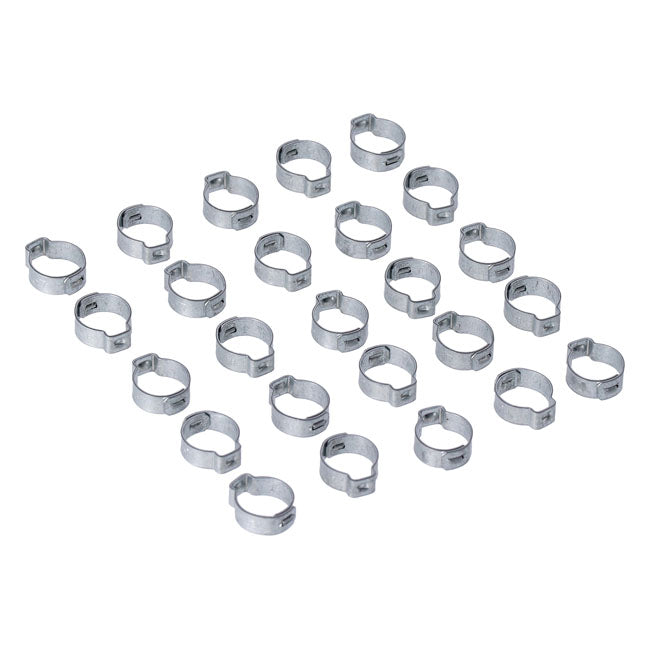 Crimp hose clamp, 5/8 (16.00mm) ID. Zinc