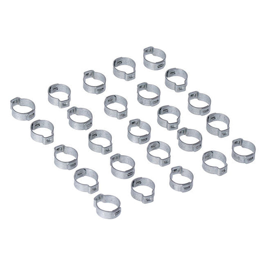 Crimp hose clamp, 5/8 (16.00mm) ID. Zinc