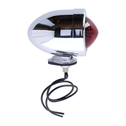 Bullet marker light. Chrome. Red lens. DF. stud mount