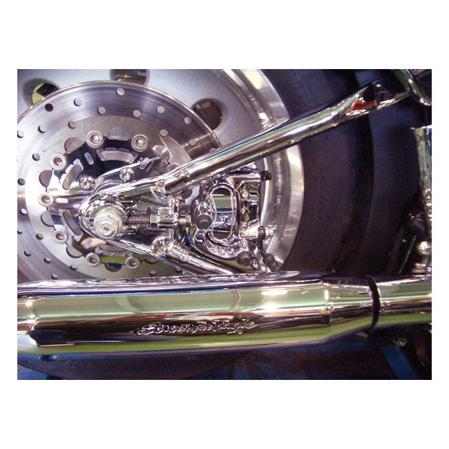 Brake caliper assembly, rear. Chrome