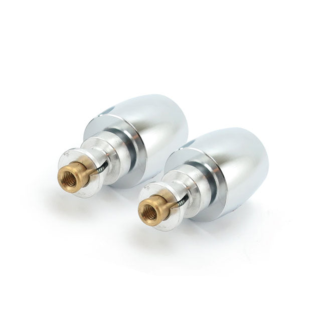 TRW, Classic bar ends for 22mm aluminum handlebars. Chrome