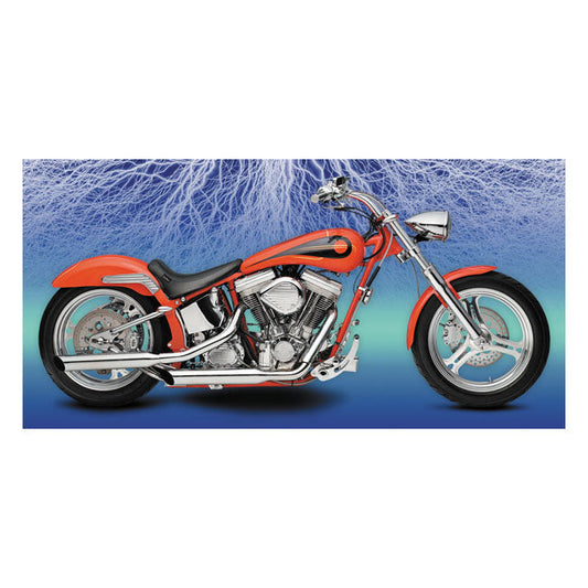 Paughco, Slash cut exhaust (38"). Chrome